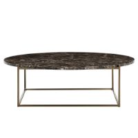 Billede af Wendelbo Circle Coffee Table Ø: 100 cm - Brown Emperador Marble/Brass