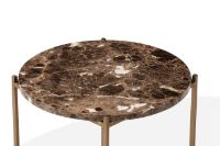 Billede af Wendelbo Circle Occasional Table Ø: 48 cm - Brown Emperador Marble/Brass