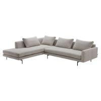 Billede af Wendelbo Edge V.2 Venstrevendt Hjørnesofa 289 x 229 cm - Soft 2/Sort Lakeret Stål