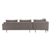 Billede af Wendelbo Edge V.2 Venstrevendt Hjørnesofa 289 x 229 cm - Soft 3/Sort Lakeret Stål