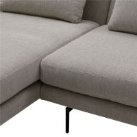 Billede af Wendelbo Edge V.2 Venstrevendt Hjørnesofa 289 x 229 cm - Soft 3/Sort Lakeret Stål