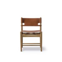 Billede af Fredericia Furniture 3237 Den Spanske Spisebordsstol SH: 46 cm - Cognac Læder/Olieret Eg