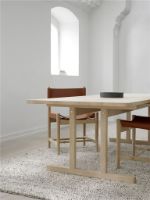 Billede af Fredericia Furniture 3237 Den Spanske Spisebordsstol SH: 46 cm - Sort Læder/Røget Eg