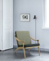 Billede af Warm Nordic Lean Back Lounge Chair SH: 41 cm - Oak/Sage/Mocca