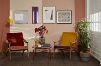 Billede af Warm Nordic Lean Back Lounge Chair SH: 41 cm - Oak/Blue/Brown