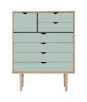 Billede af Andersen Furniture S8 Kommode 83x107 cm - Sæbebehandlet Eg/Ocean Grey
