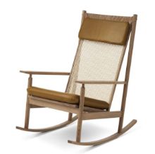 Billede af Warm Nordic Swing Rocking Chair H: 103 cm - Teak/Cognac 