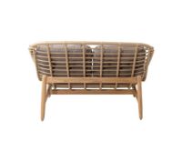 Billede af Cane-line Outdoor Strington 2 Pers. Sofa inkl. AirTouch Hyndesæt L: 135 cm - Natural/Teak m. Weave 