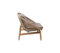Billede af Cane-line Outdoor Strington Loungestol inkl. AirTouch Hyndesæt SH: 40 cm - Natural/Teak m. Weave 