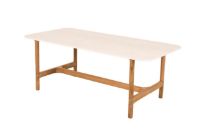 Billede af Cane-line Outdoor Twist Sofabord 120x60 cm - Travertine/Teak