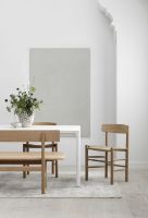 Billede af Fredericia Furniture 3239 J39 Mogensen Spisebordsstol SH: 46,5 cm - Sæbebehandlet Eg/Natur Flet 