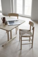Billede af Fredericia Furniture 3239 J39 Mogensen Spisebordsstol SH: 46,5 cm - Sæbebehandlet Eg/Natur Flet 