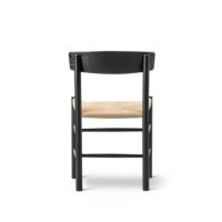 Billede af Fredericia Furniture 3239 J39 Mogensen Spisebordsstol SH: 46,5 cm - Sortlakeret Eg/Natur Flet