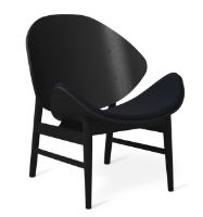 Billede af Warm Nordic The Orange Lounge Chair SH: 38 cm - Black/Midnight Blue 