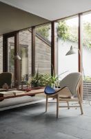 Billede af Warm Nordic The Orange Lounge Chair SH: 38 cm - Oak/Grey/Blue