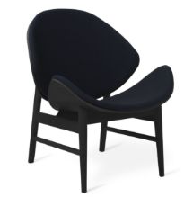 Billede af Warm Nordic The Orange Lounge Chair SH: 38 cm - Black/Midnight Blue 