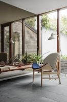 Billede af Warm Nordic The Orange Lounge Chair SH: 38 cm - Oak/Sage/Petrol