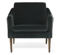 Billede af Warm Nordic Mr. Olsen Lounge Chair SH: 46 cm - Smoked Oak/Dark Petrol