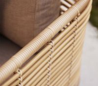 Billede af Cane-line Outdoor Sense 3 Pers. Sofa inkl. AirTouch Hyndesæt L: 220 cm - Natural Weave/Taupe 