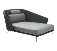 Billede af Cane-line Outdoor Mega Venstre Daybed inkl. AirTouch Hyndesæt L: 180 cm - Graphite