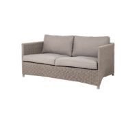 Billede af Cane-line Outdoor Diamond 2 Pers. Sofa inkl. Natté Hyndesæt L: 150 cm - Taupe/Soft Rope