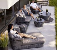 Billede af Cane-line Outdoor Basket Daybed Inkl. AirTouch Hyndesæt L: 203 cm - Grey/Graphite Weave