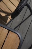 Billede af Mindo 101 Café Table 74,7x74,7 cm - Dark Grey/Teak