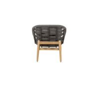 Billede af Cane-line Outdoor Strington Loungestol inkl. AirTouch Hyndesæt SH: 40 cm - Dark Grey/Teak m. Soft Rope