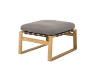 Billede af Cane-line Outdoor Endless Soft Fodskammel inkl. AirTouch Hynde H: 41 cm - Grey/Teak