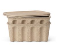 Billede af Ferm Living Paper Pulp Box Set Of 2 Small H: 12,5 cm - Brown