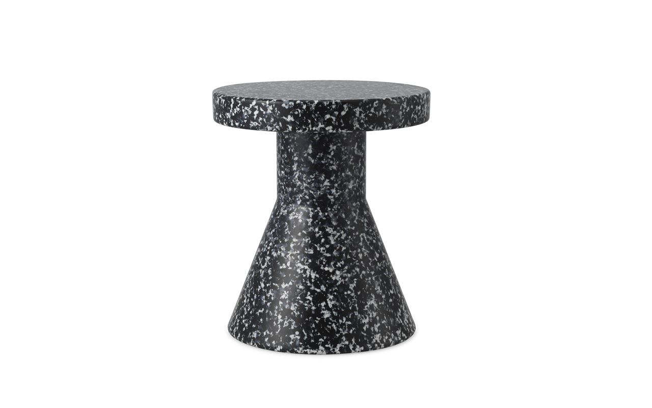 Billede af Normann Copenhagen Bit Stool Cone H: 42 cm - Black/White 
