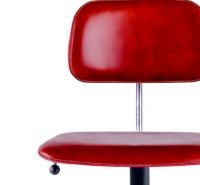 Billede af Montana Kevi 2534U Fuldpolstret Kontorstol SH: 40-53 cm - Bordeaux Ultra Læder/Alu Hjul