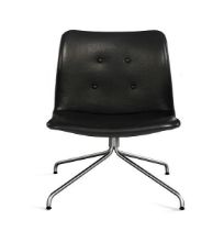Billede af Bent Hansen Primum Loungestol  - Zenso 3 207/Børstet Rustfrit Stål m. Drejestel