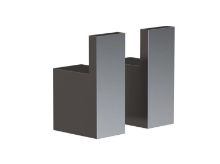 Billede af FROST QUADRA Krog 8 Sæt m. 2 stk - Børstet Sort 