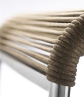 Billede af FDB Møbler M20 Teglgård Snorestol 87x54x65 cm - Rustfrit Stål/Brun Meleret