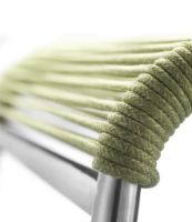 Billede af FDB Møbler M20 Teglgård Snorestol 87x54x65 cm - Rustfrit Stål/Grøn Meleret