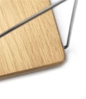 Billede af FDB Møbler B145 Hylde m/Beslag Ejvind Johansson 22x90 cm - Lakeret Eg Finer/Natur/Børstet Rustfrit Stål 