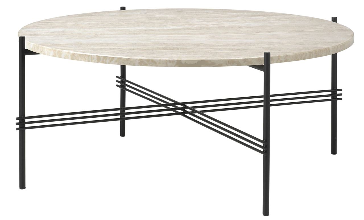 Billede af GUBI TS Outdoor Coffee Table Ø: 80 cm - White/Steel