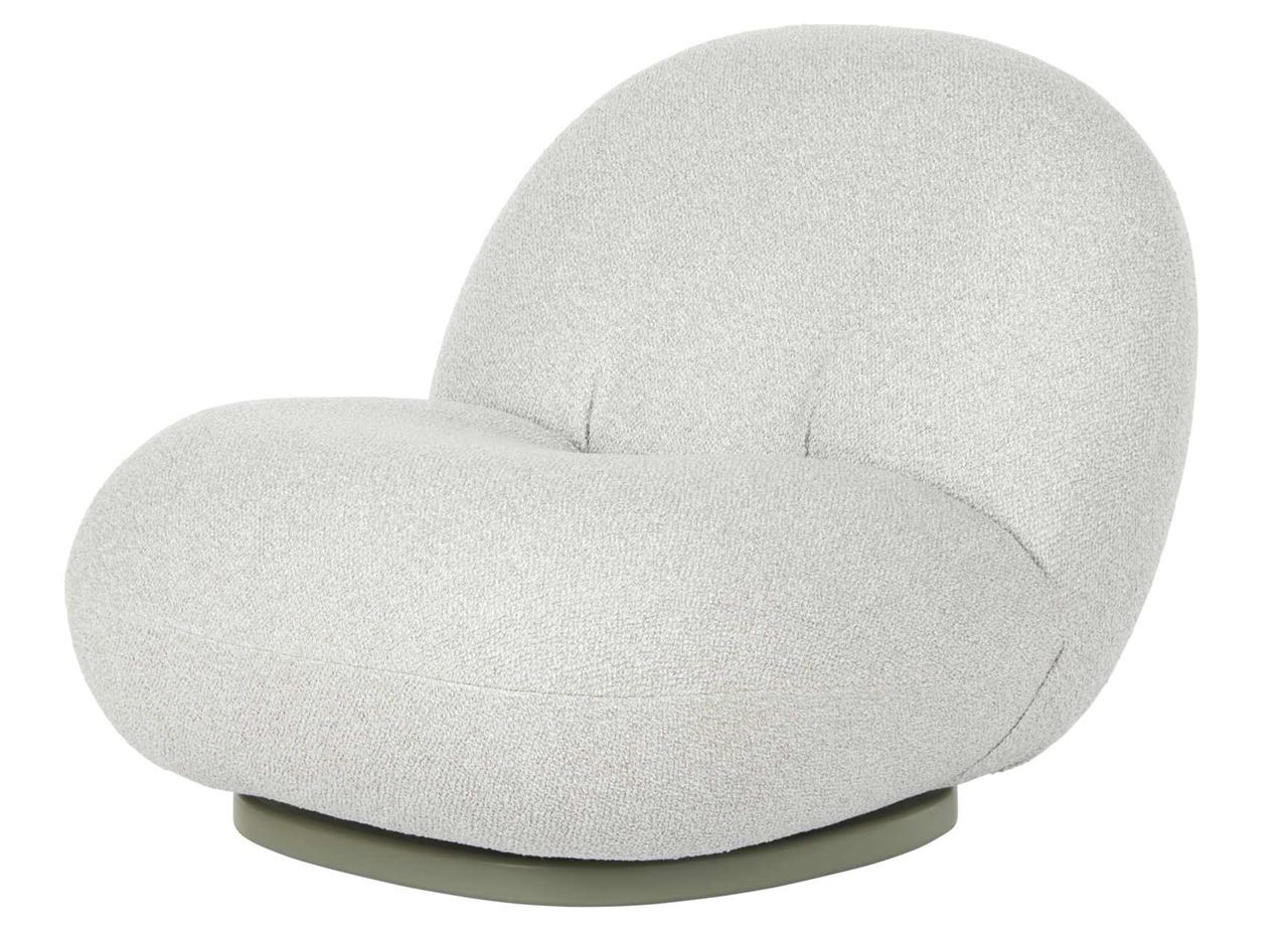 Billede af GUBI Pacha Outdoor Lounge Chair w. Swivel SH: 37 cm - Dedar Libera 003/Moss Gray