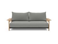 Billede af Innovation Living Malloy Wood Sofa Bed B: 230 cm - Lakeret Eg/533 Bouclé Ash Grey