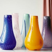 Billede af Kodanska Flow Vase H: 40-45 cm - Blue W. Print UDSTILLINGSMODEL