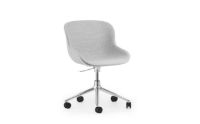 Billede af Normann Copenhagen Hyg Drejestol m. Højdejustering Fuldpolstret SH: 46 cm - Partner/Aluminium