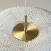 Billede af Le Klint Model 195 DONUT Pendel Small Ø: 47 cm - Hvid / Messing