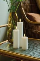 Billede af Sirius Smilla Genopladelige Stearinlys Ø: 5 cm Sæt af 3 stk. - White  