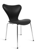 Billede af Bent Hansen Helbetræk Til Serie 7 Model 3107 Stol - Sort Læder 