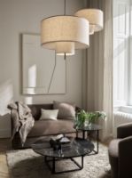 Billede af New Works Margin Pendant Lamp Ø: 50 cm - Beige/Black 