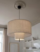 Billede af New Works Margin Pendant Lamp Ø: 90 cm - Beige/Black