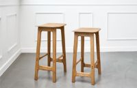 Billede af Duus & Møller Sky Barstol H: 67 cm - Naturolieret Massiv Eg/Egefiner