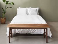 Billede af Duus & Møller Meadow Bænk L: 140 cm - Massiv Valnød/Valnøddefiner