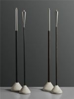 Billede af Blomus Orchos Garden Torch With Wooden Pole H: 145 cm - Stainless Steel Polished